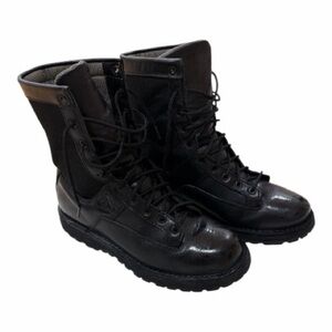 Rocky Portland lace to Toe Black Public Service Waterproof Boots Size 9.5
